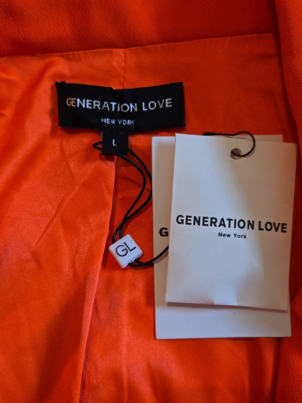 Generation Love Bright Orange Single-Button Blazer Jacket - Picture 7 of 10